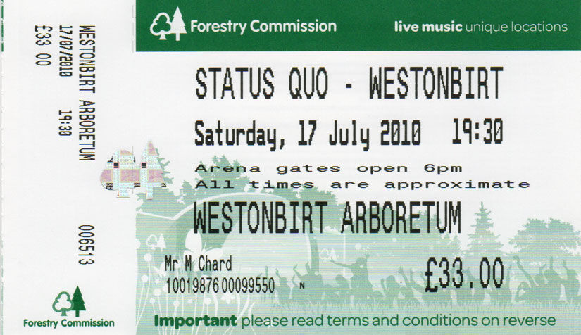 STATUS QUO Ticket